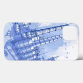 Coques Case-Mate iPhone Plante chimique et arrière - plan aquarelle (Verso (horizontal))