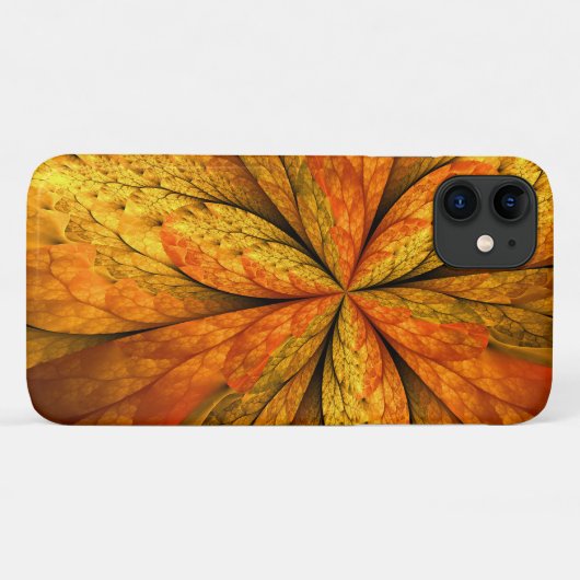 Coques Case-Mate iPhone Plante d'automne, Abstrait moderne Fractal Art Lea (Dos (Horizontal))