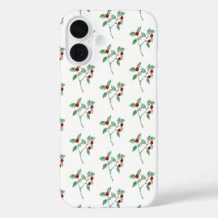 Coques iPhone 16 plante de baie rouge