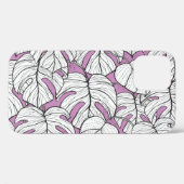 Coques Case-Mate iPhone Plante de Monstère tropicale Répéter le Motif (Verso (horizontal))