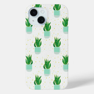 Coque Pour iPhone 15 Plante de serpent Sansevieria Pot Imprimer