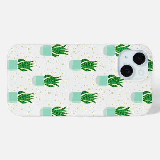 Coques Case-Mate iPhone Plante de serpent Sansevieria Pot Imprimer (Verso (horizontal))