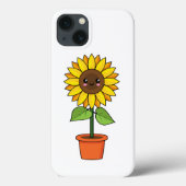 Coques Case-Mate iPhone Plante de tournesol Kawaii dans un pot (Verso)