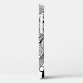 Coques Case-Mate iPhone Plante exotique noir et blanc et botanique de palm (Verso / Gauche)