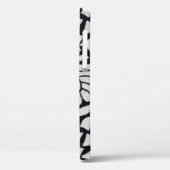 Coques Case-Mate iPhone Plante, fleurs, nappe abstraite noir-blanc. (Verso / Gauche)