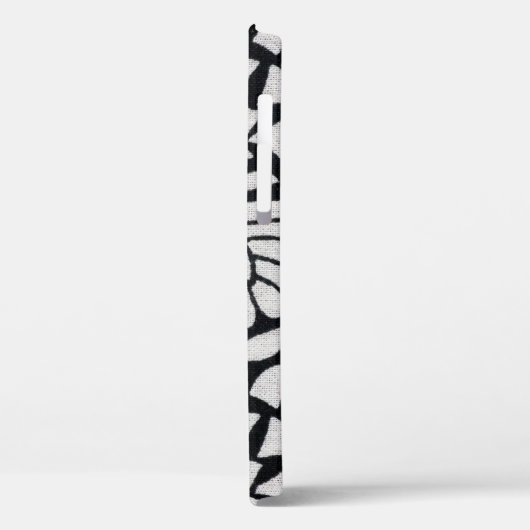 Coques Case-Mate iPhone Plante, fleurs, nappe abstraite noir-blanc. (Verso / Gauche)