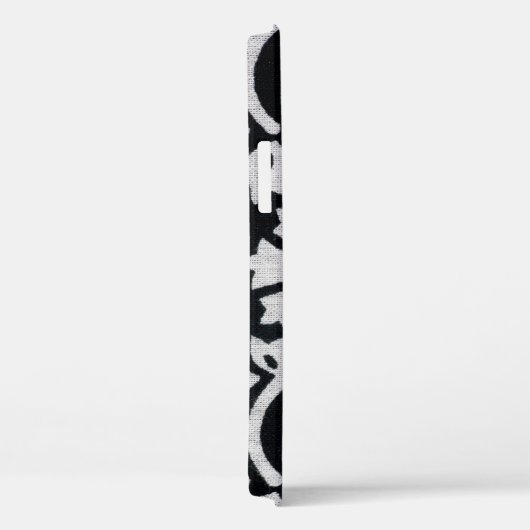 Coques Case-Mate iPhone Plante, fleurs, nappe abstraite noir-blanc. (Verso / Droite)