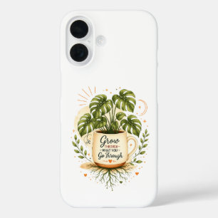 Coques iPhone 16 Plante Monstera dans une tasse à café Botanique
