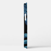Coques Case-Mate iPhone Plante Monstera : motif feuille bleu. (Verso / Droite)