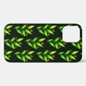 Coques Case-Mate iPhone Plante vert avec Motif d'aquarelle Berries (Verso (horizontal))
