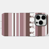 Coques Case-Mate iPhone Plantes en pot à motif de silhouette rayée (Verso (horizontal))