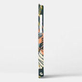 Coques Case-Mate iPhone Plantes tropicaux : motif artistique abstrait. (Verso / Gauche)