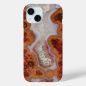 Coques Case-Mate iPhone Plaque d'agate rouge et orange (Verso)