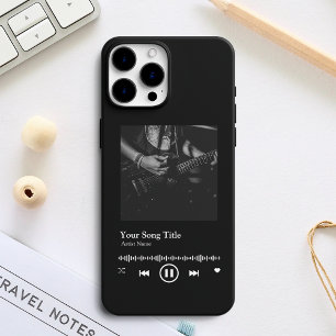 Coque Pour iPhone 15 Plaque de chanson du lecteur de musique personnali