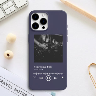 Coque Pour iPhone 15 Plaque de chanson du lecteur de musique personnali