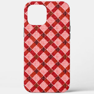 Case-Mate iPhone Case Plaque de croix rose tartan avec léger relief rugu