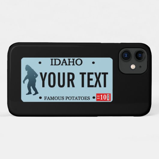 Coques Case-Mate iPhone Plaque de licence Idaho Sasquatch (Dos (Horizontal))