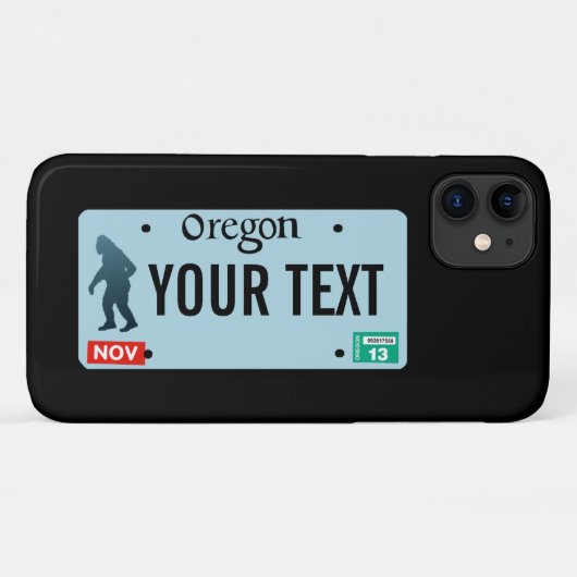 Coques Case-Mate iPhone Plaque de licence Oregon Sasquatch (Dos (Horizontal))