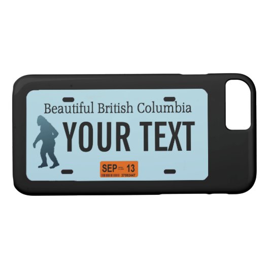 Coques Case-Mate iPhone Plaque de licence Sasquatch de la Colombie-Britann (Dos (Horizontal))