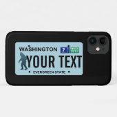 Coques Case-Mate iPhone Plaque de licence Washington Sasquatch (Dos (Horizontal))