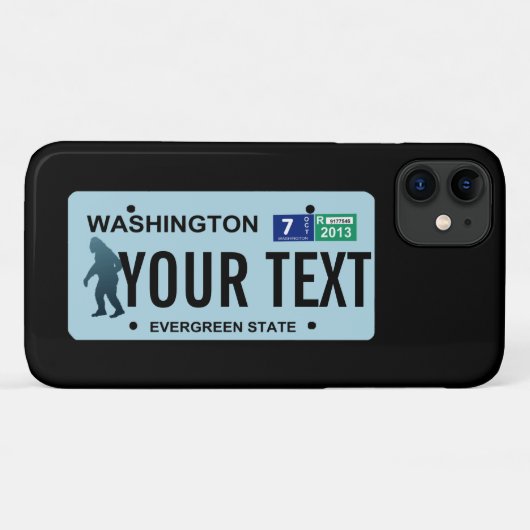 Coques Case-Mate iPhone Plaque de licence Washington Sasquatch (Dos (Horizontal))