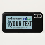 Coques Case-Mate iPhone Plaque de licence Washington Sasquatch (Dos (Horizontal))