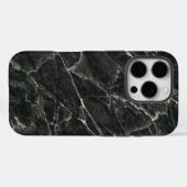 Coques Case-Mate iPhone Plaque de marbre noir poli (Verso (horizontal))