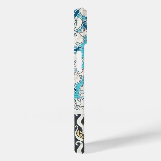 Coques Case-Mate iPhone Plaque de souris Art nouveau iris fleurie textile  (Verso / Droite)