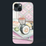 iPhone 13 Case Plaque de sushi assorté avec baguettes<br><div class="desc">Megan Meagher a peint cette assiette délicieuse de sushis assortis,  avec une paire de baguettes pour vous aider à apprécier le repas. Vous pouvez presque goûter à cette délicieuse collation ! Achetez votre imprimé dès aujourd'hui !</div>