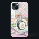 Case-Mate iPhone Case Plaque de sushi assorté avec baguettes<br><div class="desc">Megan Meagher a peint cette assiette délicieuse de sushis assortis,  avec une paire de baguettes pour vous aider à apprécier le repas. Vous pouvez presque goûter à cette délicieuse collation ! Achetez votre imprimé dès aujourd'hui !</div>
