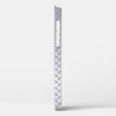 Coques Case-Mate iPhone Plaque diamant en acier brillant avec nom (Verso / Gauche)