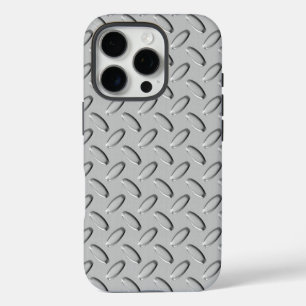 Coques iPhone 16 Pro Plaque diamant en acier Chrome