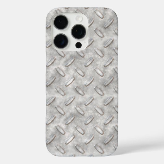 Coques Case-Mate iPhone Plaque diamant en acier industriel brut (Verso)