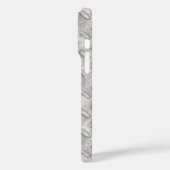 Coques Case-Mate iPhone Plaque diamant en acier industriel brut (Verso / Gauche)