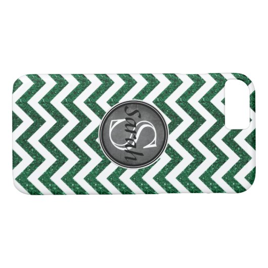 Coques Case-Mate iPhone Plaque d'identification Chevron - Kelly Green Part (Dos (Horizontal))