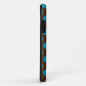 Coques Case-Mate iPhone Plaque d'identification de Quatrefoil Brown bleu (Dos/Droite)