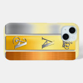 Coques Case-Mate iPhone Plaque dorée élégante avec couronne (Verso (horizontal))