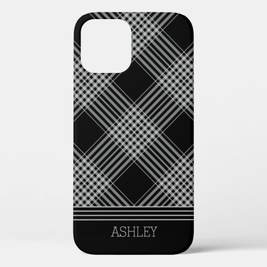 Coques Case-Mate iPhone Plaqué noir et gris (Verso)