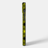 Coques Case-Mate iPhone Plaque noire jaune tartan MacLachlan (Verso / Gauche)