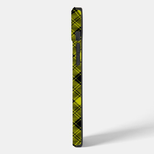 Coques Case-Mate iPhone Plaque noire jaune tartan MacLachlan (Verso / Gauche)