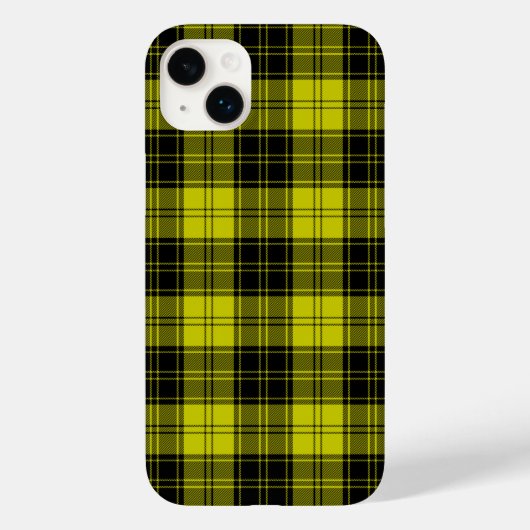 Coques Case-Mate iPhone Plaque noire jaune tartan MacLachlan (Verso)