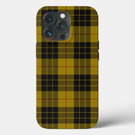 Coques Case-Mate iPhone Plaque noire jaune tartan MacLeod (Verso)