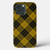 Plaque noire jaune tartan MacLeod