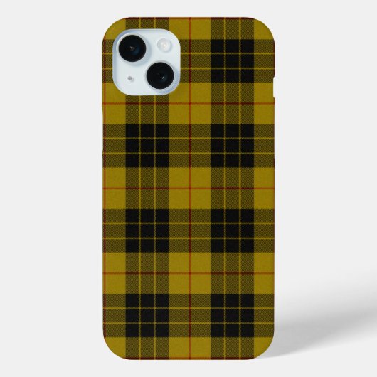 Coques Case-Mate iPhone Plaque noire jaune tartan MacLeod (Verso)