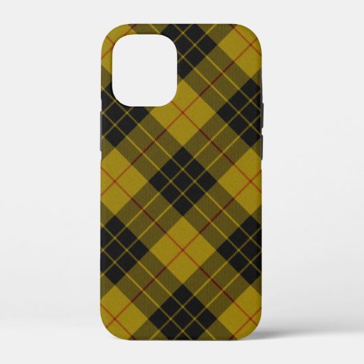 Coques Case-Mate iPhone Plaque noire jaune tartan MacLeod (Verso)