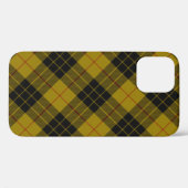 Coques Case-Mate iPhone Plaque noire jaune tartan MacLeod (Verso (horizontal))