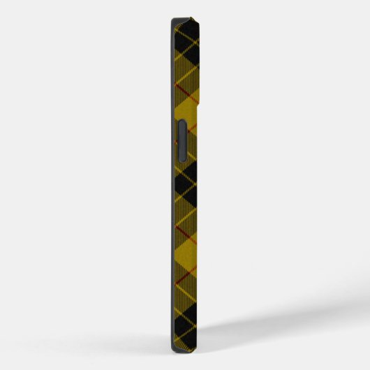 Coques Case-Mate iPhone Plaque noire jaune tartan MacLeod (Verso / Droite)