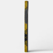 Coques Case-Mate iPhone Plaque noire jaune tartan MacLeod (Verso / Gauche)
