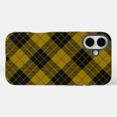 Coques Case-Mate iPhone Plaque noire jaune tartan MacLeod (Verso (horizontal))