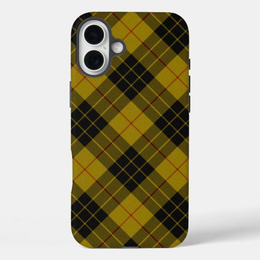 Coques Case-Mate iPhone Plaque noire jaune tartan MacLeod (Verso)